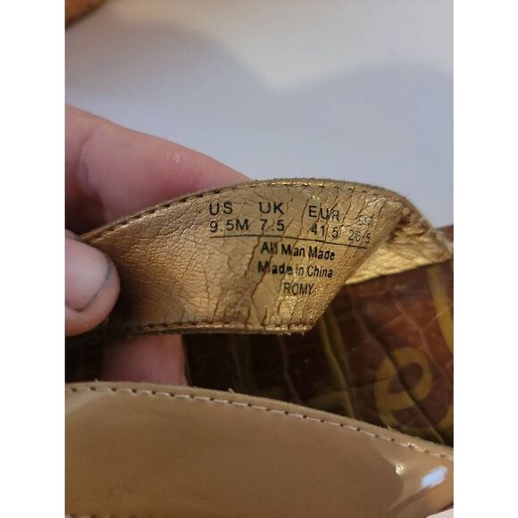 Sam Edelman Women's Brown Romy Cork Wedge Sandals Size 9.5 - Picture 5 of 6